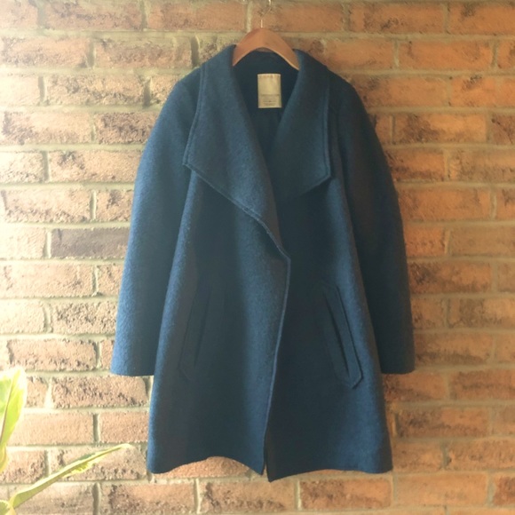 ESPIRT | Blue teal water fall wool light jacket - Picture 2 of 15